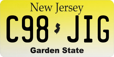 NJ license plate C98JIG