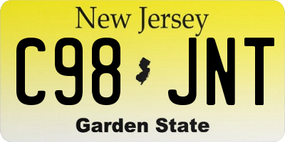 NJ license plate C98JNT