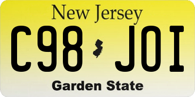 NJ license plate C98JOI