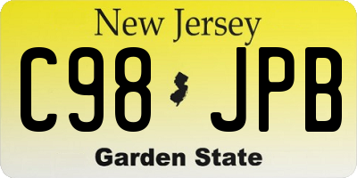 NJ license plate C98JPB