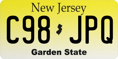 NJ license plate C98JPQ