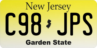 NJ license plate C98JPS