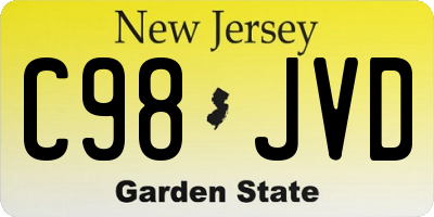 NJ license plate C98JVD