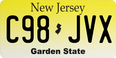 NJ license plate C98JVX