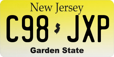 NJ license plate C98JXP