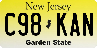 NJ license plate C98KAN