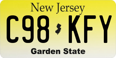 NJ license plate C98KFY