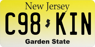 NJ license plate C98KIN