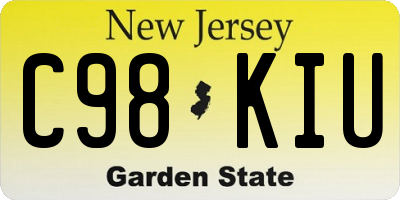 NJ license plate C98KIU