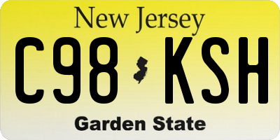 NJ license plate C98KSH