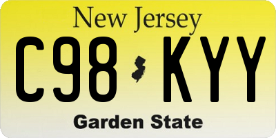 NJ license plate C98KYY