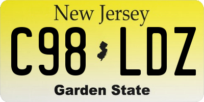 NJ license plate C98LDZ