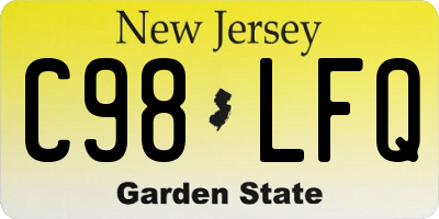 NJ license plate C98LFQ
