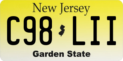 NJ license plate C98LII