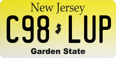 NJ license plate C98LUP
