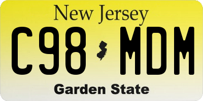 NJ license plate C98MDM