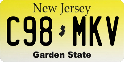 NJ license plate C98MKV