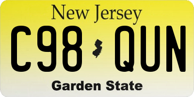 NJ license plate C98QUN