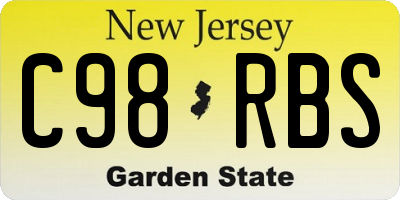NJ license plate C98RBS