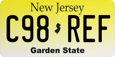 NJ license plate C98REF