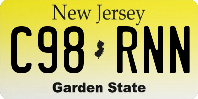 NJ license plate C98RNN