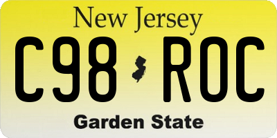 NJ license plate C98ROC
