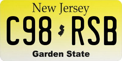 NJ license plate C98RSB