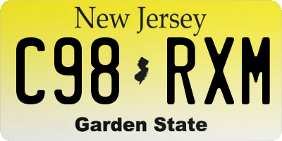 NJ license plate C98RXM