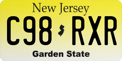 NJ license plate C98RXR