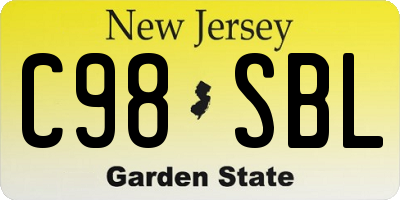 NJ license plate C98SBL