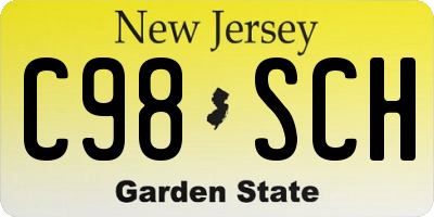 NJ license plate C98SCH