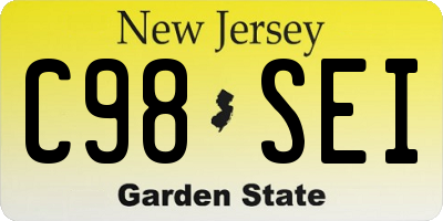 NJ license plate C98SEI