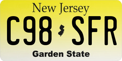 NJ license plate C98SFR