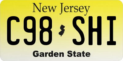 NJ license plate C98SHI