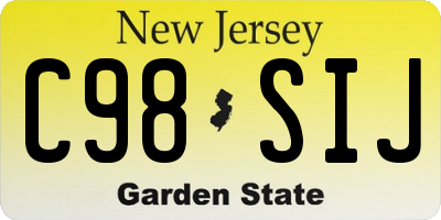 NJ license plate C98SIJ
