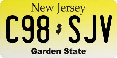 NJ license plate C98SJV