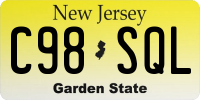 NJ license plate C98SQL