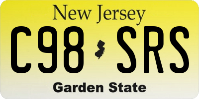 NJ license plate C98SRS
