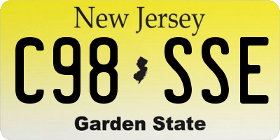 NJ license plate C98SSE