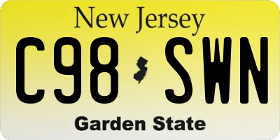 NJ license plate C98SWN