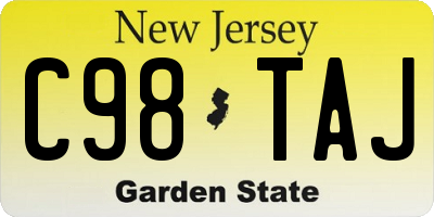 NJ license plate C98TAJ