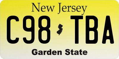 NJ license plate C98TBA