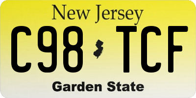NJ license plate C98TCF