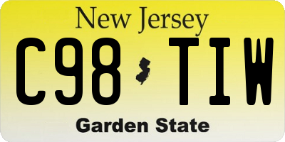 NJ license plate C98TIW