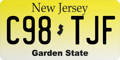 NJ license plate C98TJF