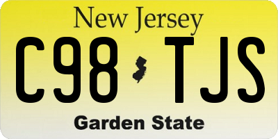 NJ license plate C98TJS
