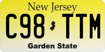 NJ license plate C98TTM