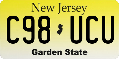 NJ license plate C98UCU