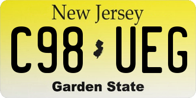NJ license plate C98UEG