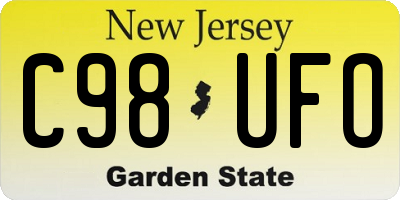 NJ license plate C98UFO
